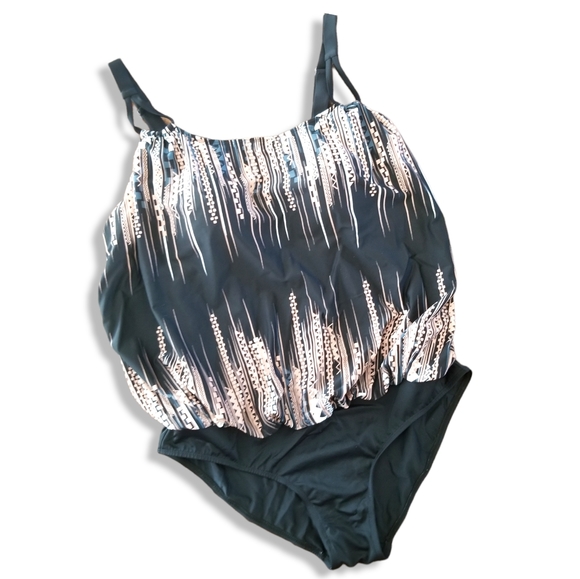 Swimsuits For All Blousen One Piece Swimsuit 18 Curvy Plus Size Swimwear